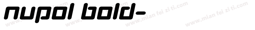 nupol bold字体转换